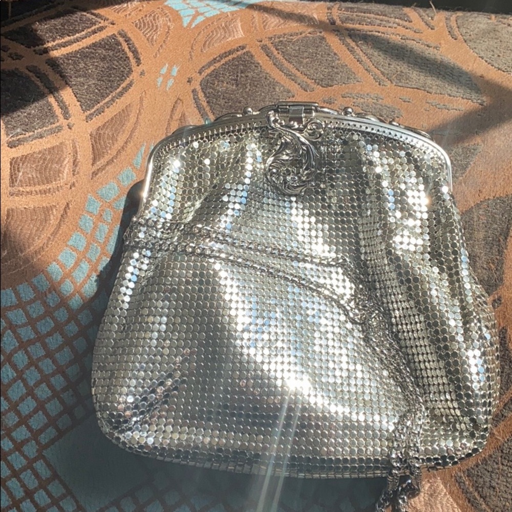 LIKE NEW!- Whiting & Davis silver mesh crossover